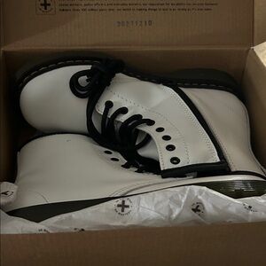 Juniors size 4 Dr. Martens Brown Box with Logo